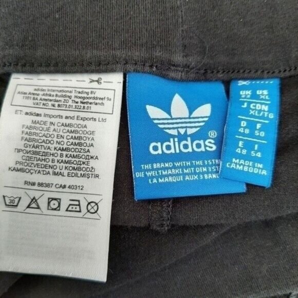 ADIDAS | Originals Train Snap Crop Leggings Black Sz XL - Picture 12 of 15